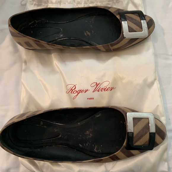 Striped Roger Vivier ballet flats - Picture 2 of 5